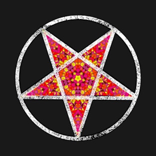 Kaleidoscope Pentagram (Pink / Red / Fiery) T-Shirt