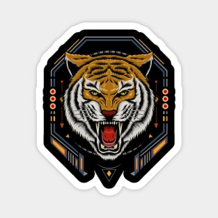 Tiger roar emblem Magnet