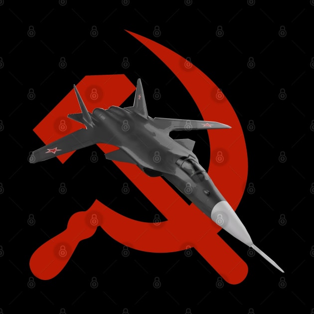 Sukhoi Su-47 Berkut USSR Plane Russian by Dirty Custard Designs 