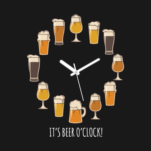 It's Beer O'clock! by Printadorable