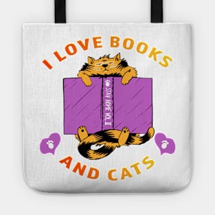 I love Books And Cats Tote