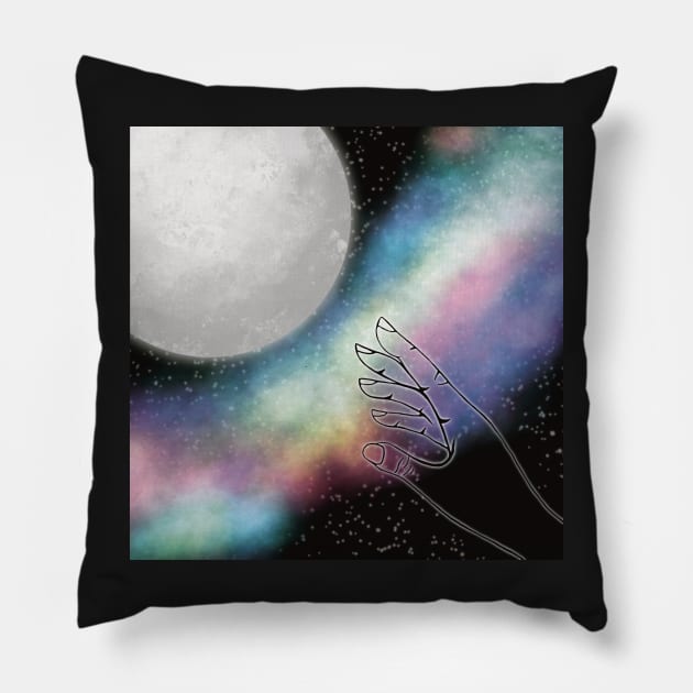 Reaching for the Moon Pillow by ottergirk