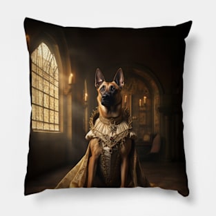 Regal Belgian Malinois - Medieval Princess Pillow