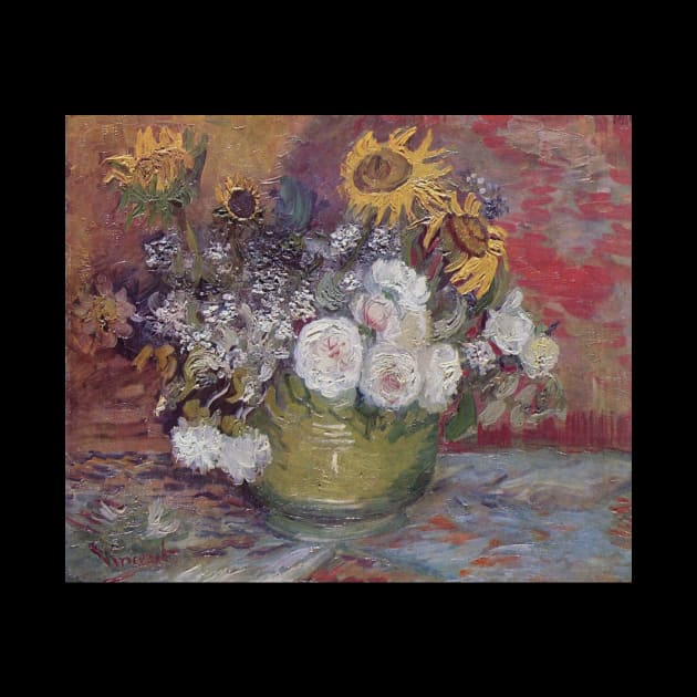 Van Gogh: Bowl with Sunflowers, Roses and Other Flowers by The_Art_Collector