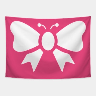 RIBBON BUTTERFLY (WHITE) Tapestry