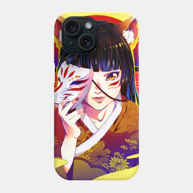 Anime Inari fox girl Phone Case by AnGo