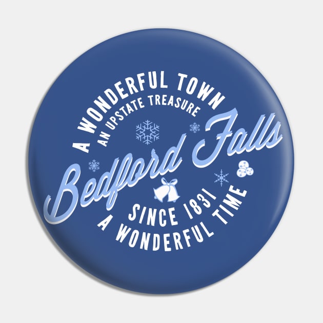 Bedford Falls Circle Pin by PopCultureShirts