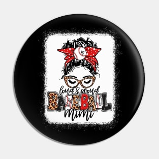 Baseball Mimi Leopard Shirt Loud And Proud Baseball Mimi Pin