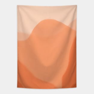 Peach Mountains Abstract Tapestry