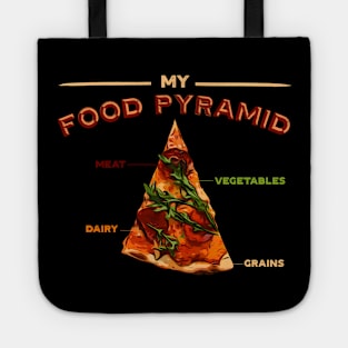 Pizza is my food pyramid Tote