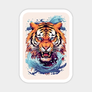 Tiger and Waves Magnet