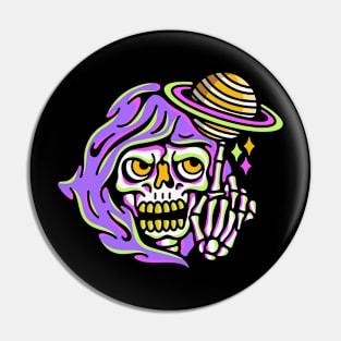 Skull planets Pin