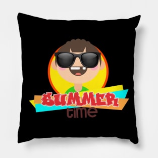 Funny Summertime T-Shirt Pillow