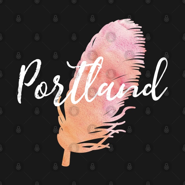 Portland Watercolor Feather by jutulen