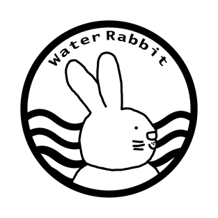 Water Rabbit Black Line Chinese Zodiac T-Shirt
