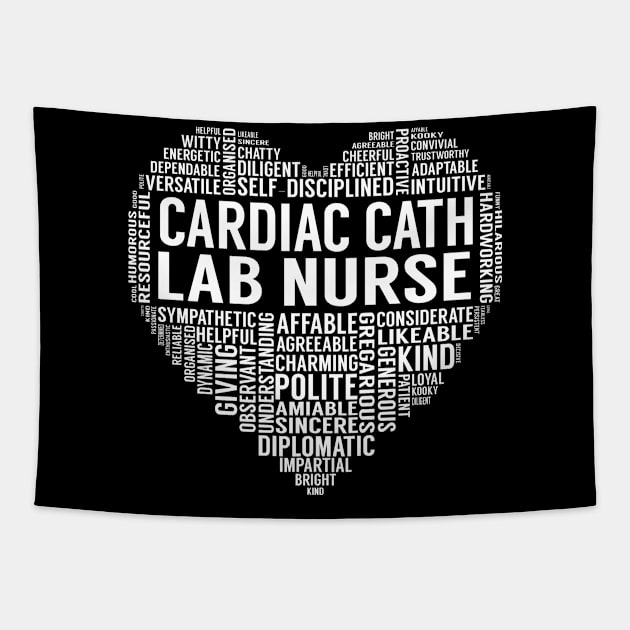 Cardiac Cath Lab Nurse Heart Tapestry by LotusTee