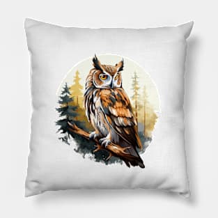 Great Horned Owl Pillow