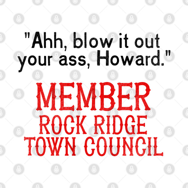 Member Rock Ridge Town Council (Front/Back Print) by darklordpug