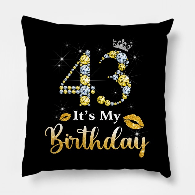 It's My 43rd Birthday Pillow by Bunzaji