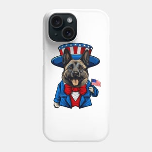 Funny 4th of July Norwegian Elkhound Dog Phone Case