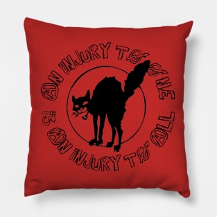 An Injury to One is An Injury to All - IWW Sabo-Tabby Pillow