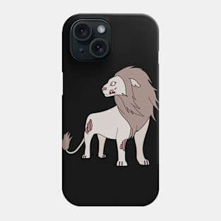 Zombie Lion Cartoon // Funny Halloween Zombie Phone Case