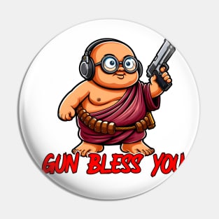 Gun Bless You Pin
