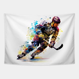 Ice Hockey Player Sport Game Champion Competition Abstract Tapestry