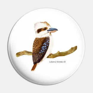 Kookaburra Bird Realistic Illustration Pin