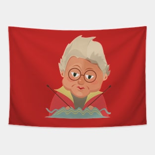 Grama Illustration Tapestry