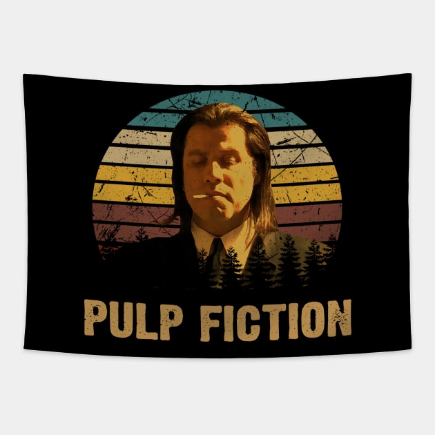 Graphic Art Pulp Crime Movie Tapestry by QuickMart