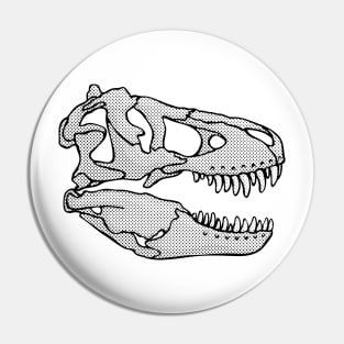 Duotone T-rex Skull Illustration Pin