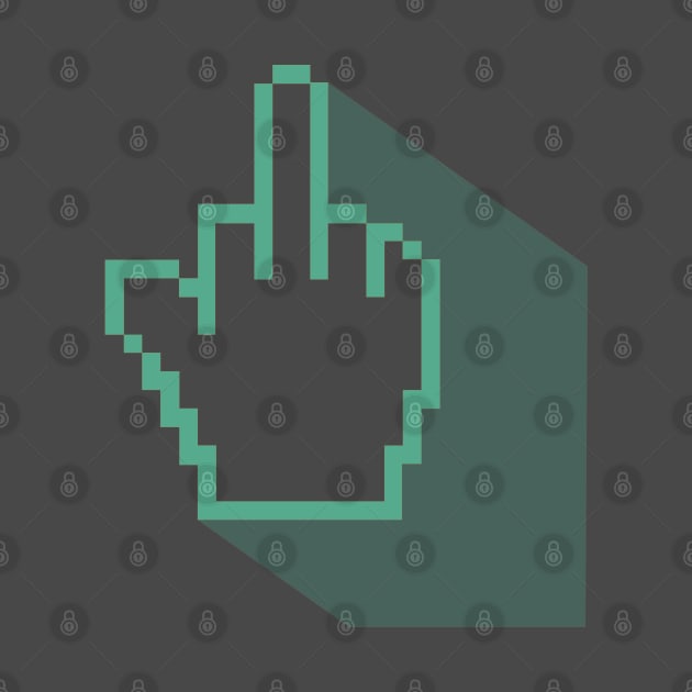 80s 90s pixelated middle finger by CH