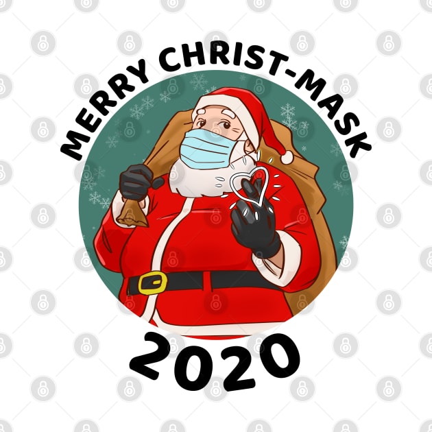 Merry Christmask 2020 Santa wearing mask xmas by souw83