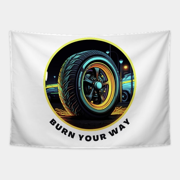 Sport Tire Tapestry by Wearable Works of Art