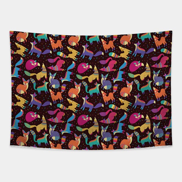 Pattern Zorro Alebrije Tapestry by alinailustra