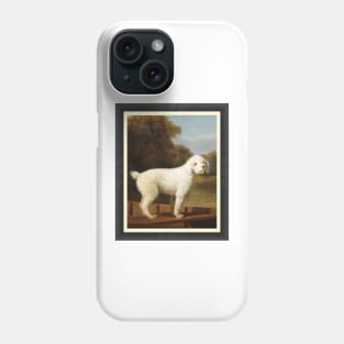 White Poodle In A Punt Phone Case