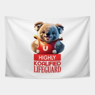 Just a Highly Koalified Lifeguard Koala Tapestry