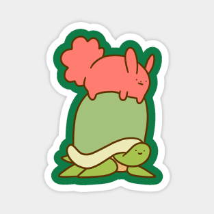 Pink Bunny and Turtle Magnet