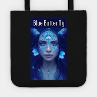 Mystic Blue Butterfly Woman Tote