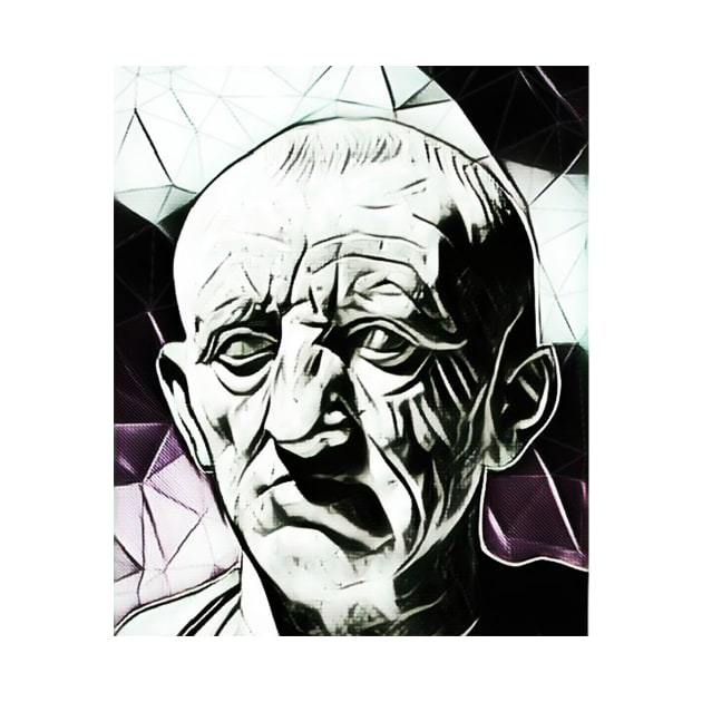 Cato the Elder Black And White Portrait | Cato the Elder Artwork 3 by JustLit