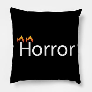 Horror artistic text design Pillow