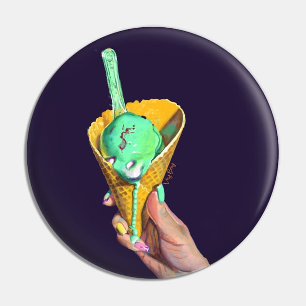 Melting Ice Cream Pin by VeryBerry