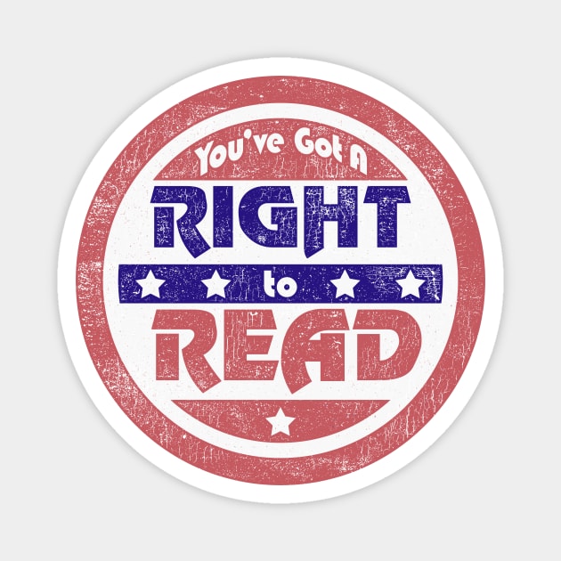 Right to Read (retro) Magnet by rt-shirts