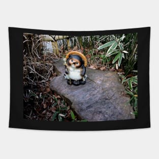 Cute Japanese Tanuki Statue Tapestry