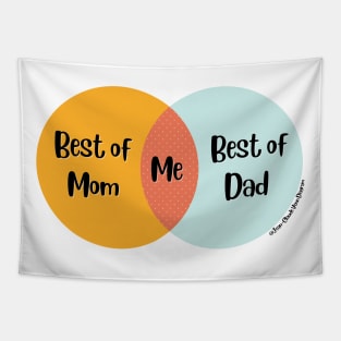 Venn Diagram Best of Mom Best of Dad = Me Tapestry