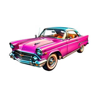 Colored Classic Car Design in Vibrant Vector Style T-Shirt