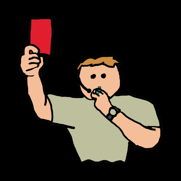 Red Card Football Referee by Mark Ewbie