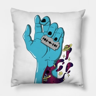 Alien Hand bleed Pillow