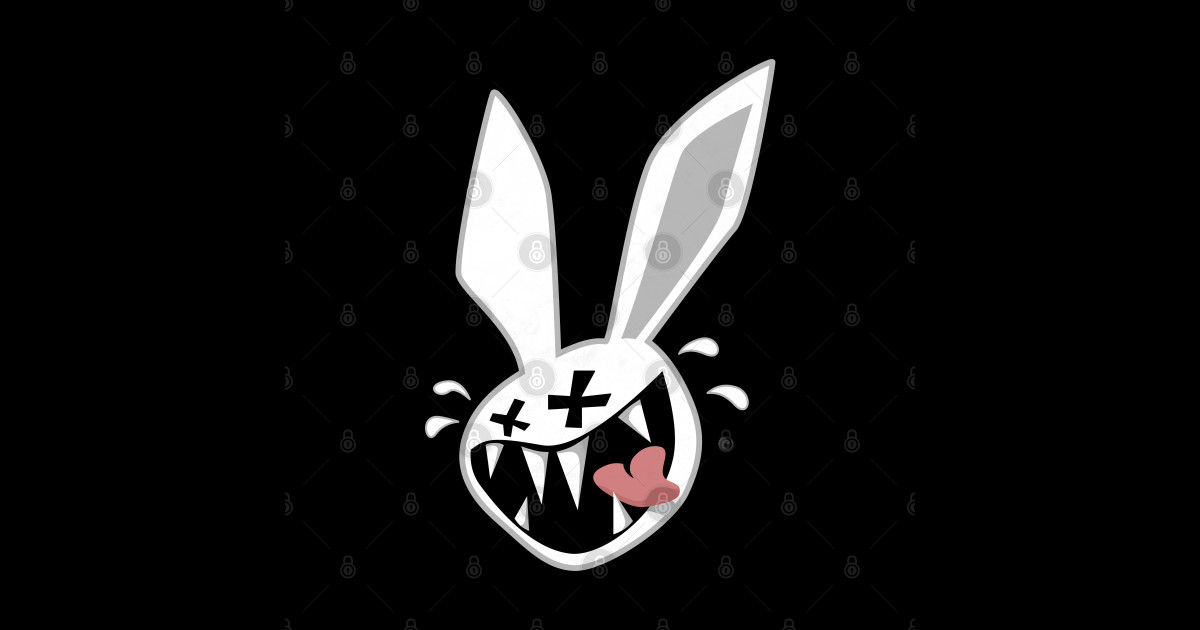 Laughing devil rabbit - Rabbit - Sticker | TeePublic